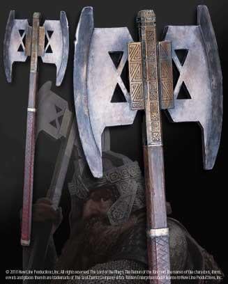 LORD OF THE RINGS - Réplique 1/1 de la Hache de Gimli