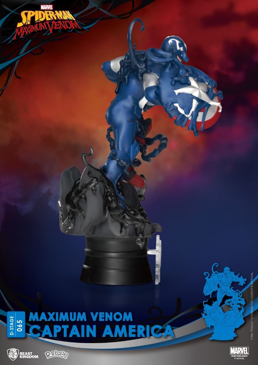 MARVEL - Maximum Venom - Venomized Captain America - Diorama Stage