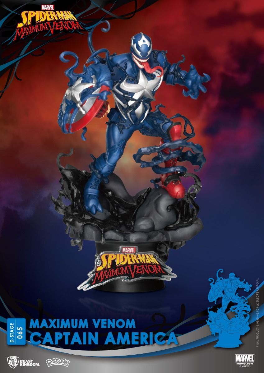 MARVEL - Maximum Venom - Venomized Captain America - Diorama Stage