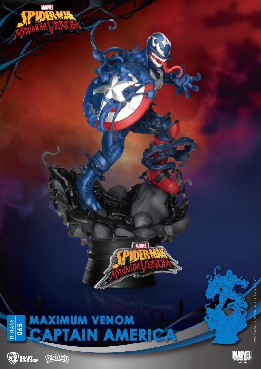 MARVEL - Maximum Venom - Venomized Captain America - Diorama Stage