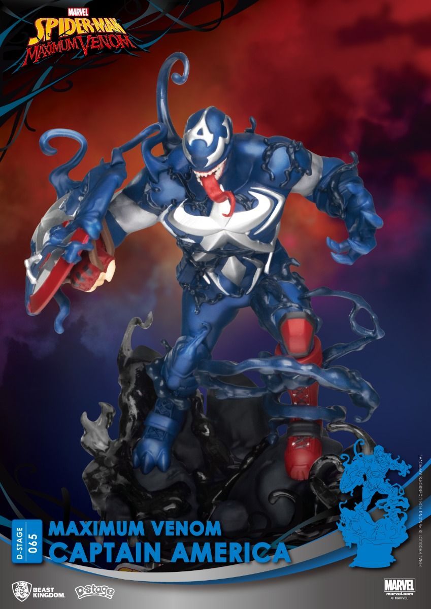 MARVEL - Maximum Venom - Venomized Captain America - Diorama Stage