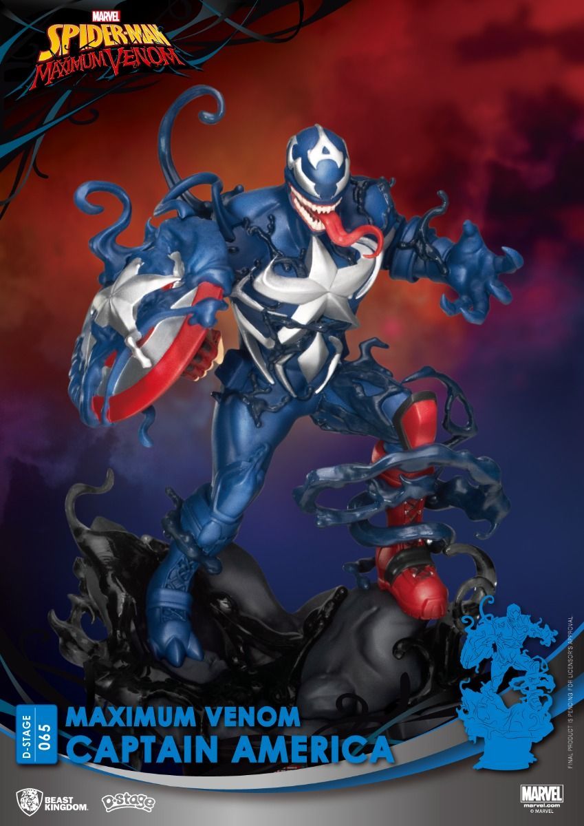 MARVEL - Maximum Venom - Venomized Captain America - Diorama Stage