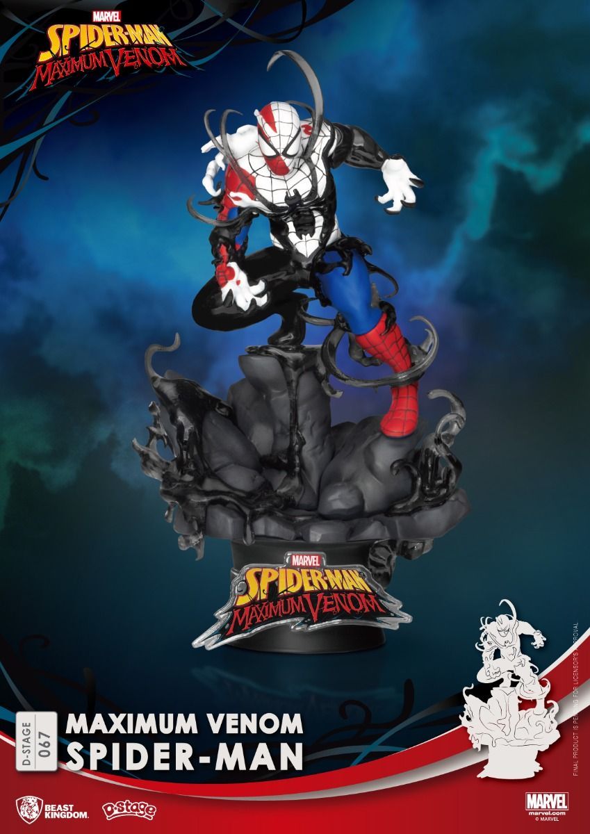 MARVEL - Venomized Maximum Venom Spider Man - Diorama Stage