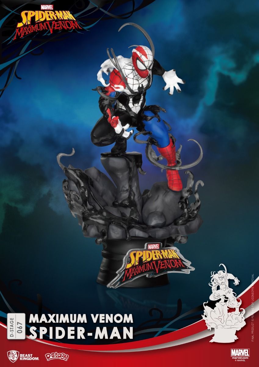 MARVEL - Venomized Maximum Venom Spider Man - Diorama Stage