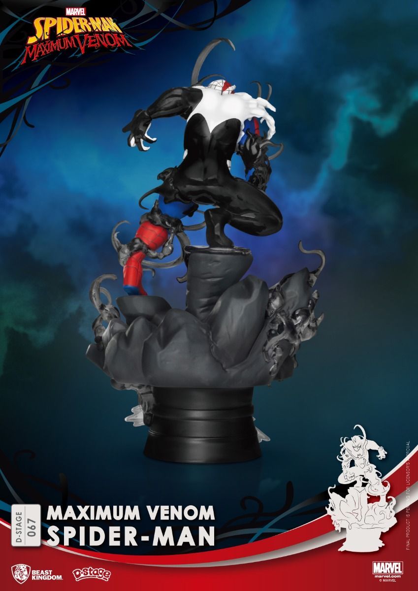 MARVEL - Venomized Maximum Venom Spider Man - Diorama Stage