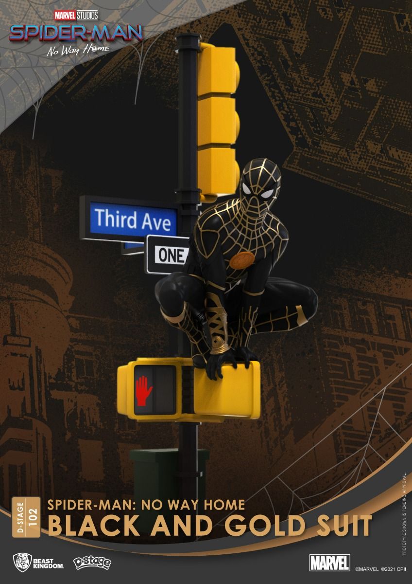 MARVEL - Spider-Man : No Way Home Black And Gold Suit - Diorama Stage