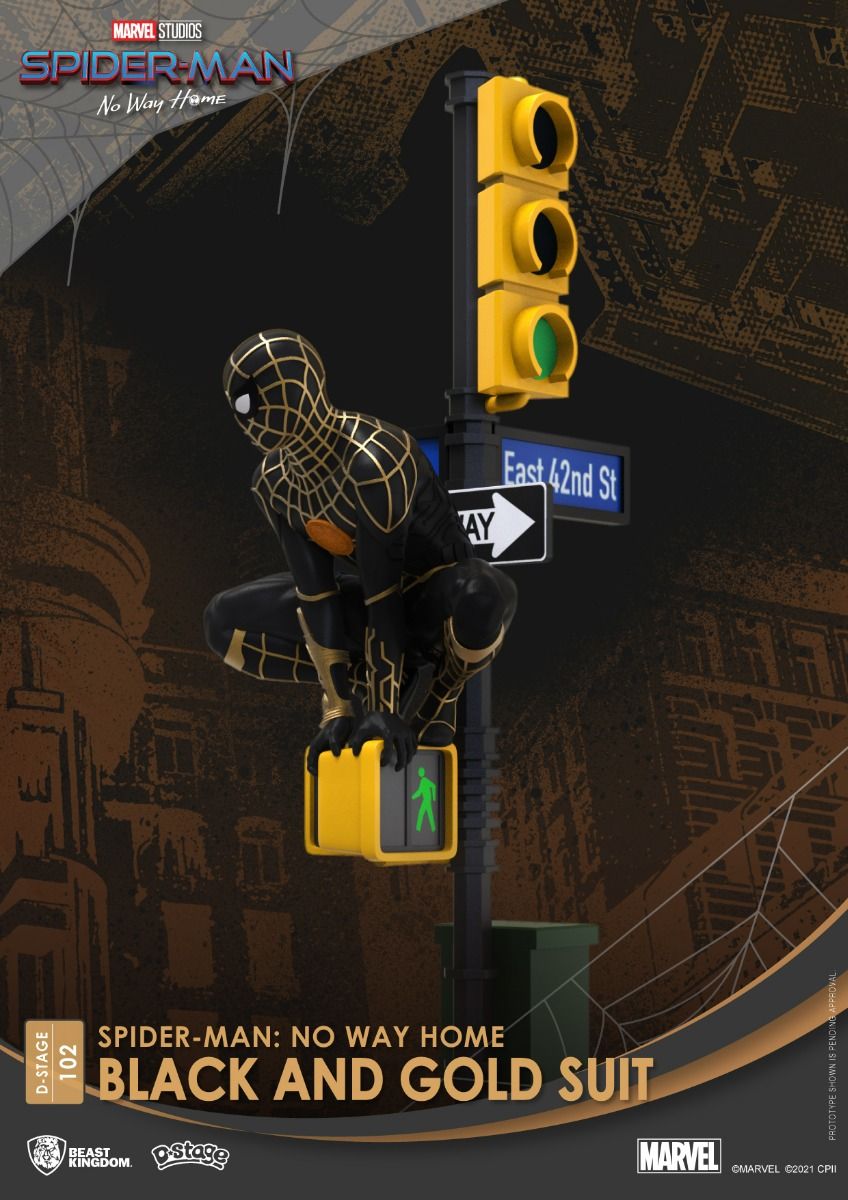 MARVEL - Spider-Man : No Way Home Black And Gold Suit - Diorama Stage