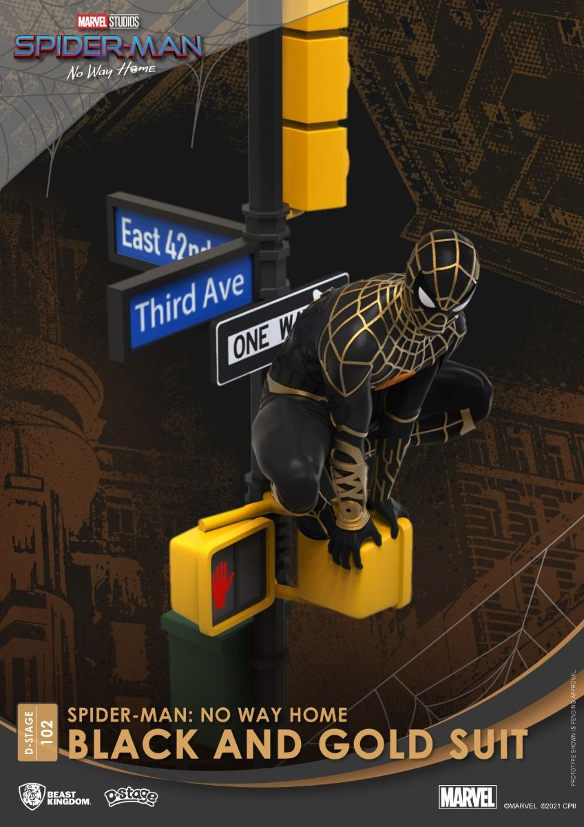 MARVEL - Spider-Man : No Way Home Black And Gold Suit - Diorama Stage