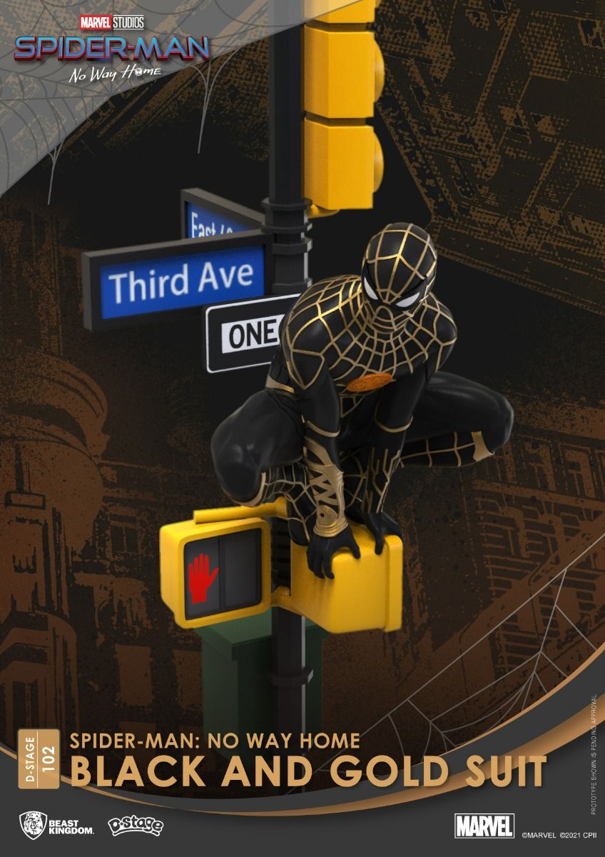 MARVEL - Spider-Man : No Way Home Black And Gold Suit - Diorama Stage