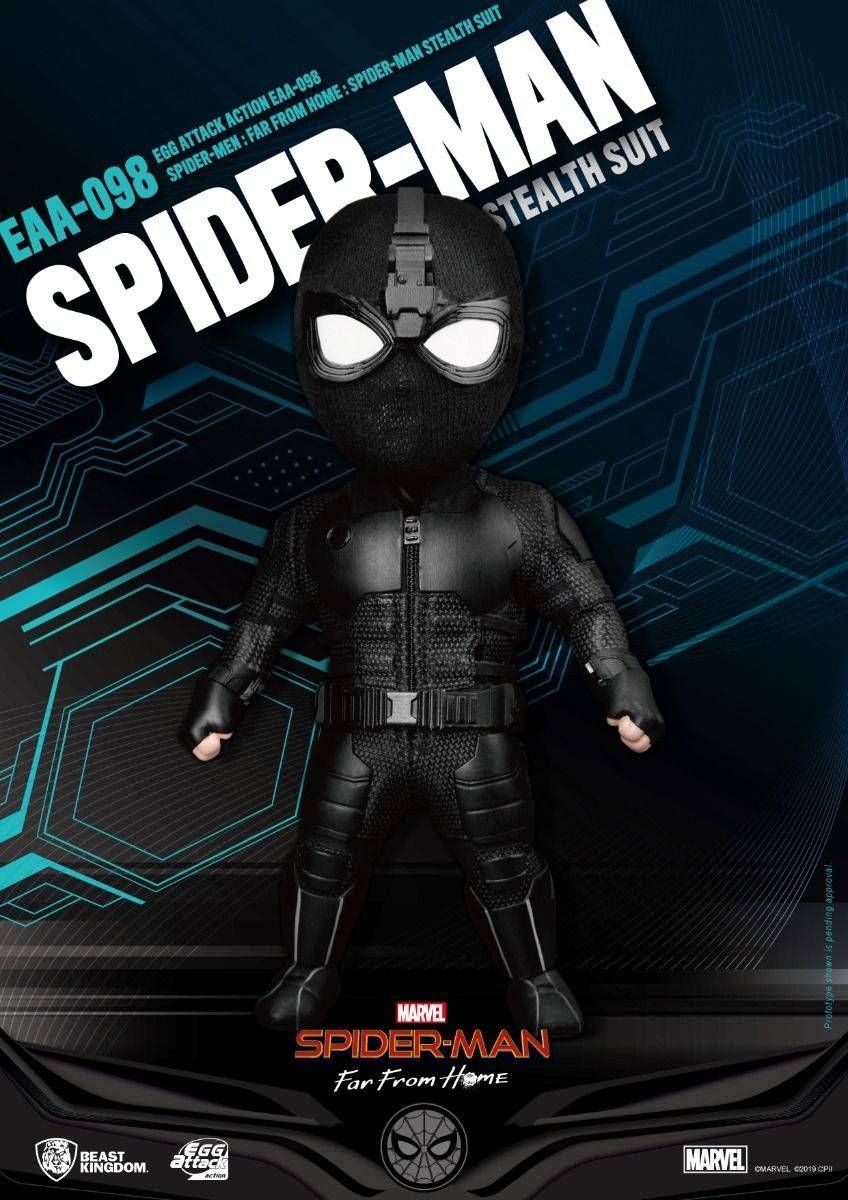 MARVEL - Spider Man Stealth Suit Action Figure - Egg Attack