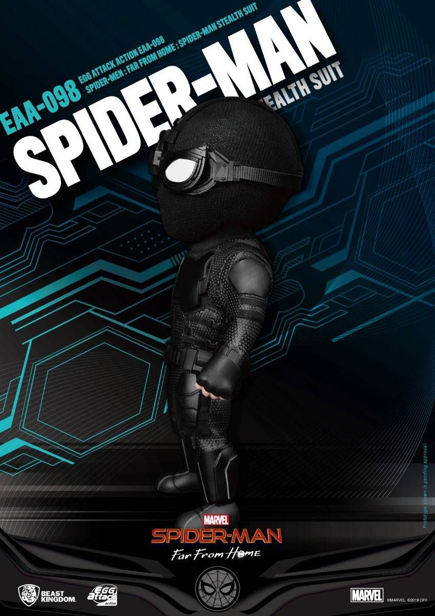 MARVEL - Spider Man Stealth Suit Action Figure - Egg Attack