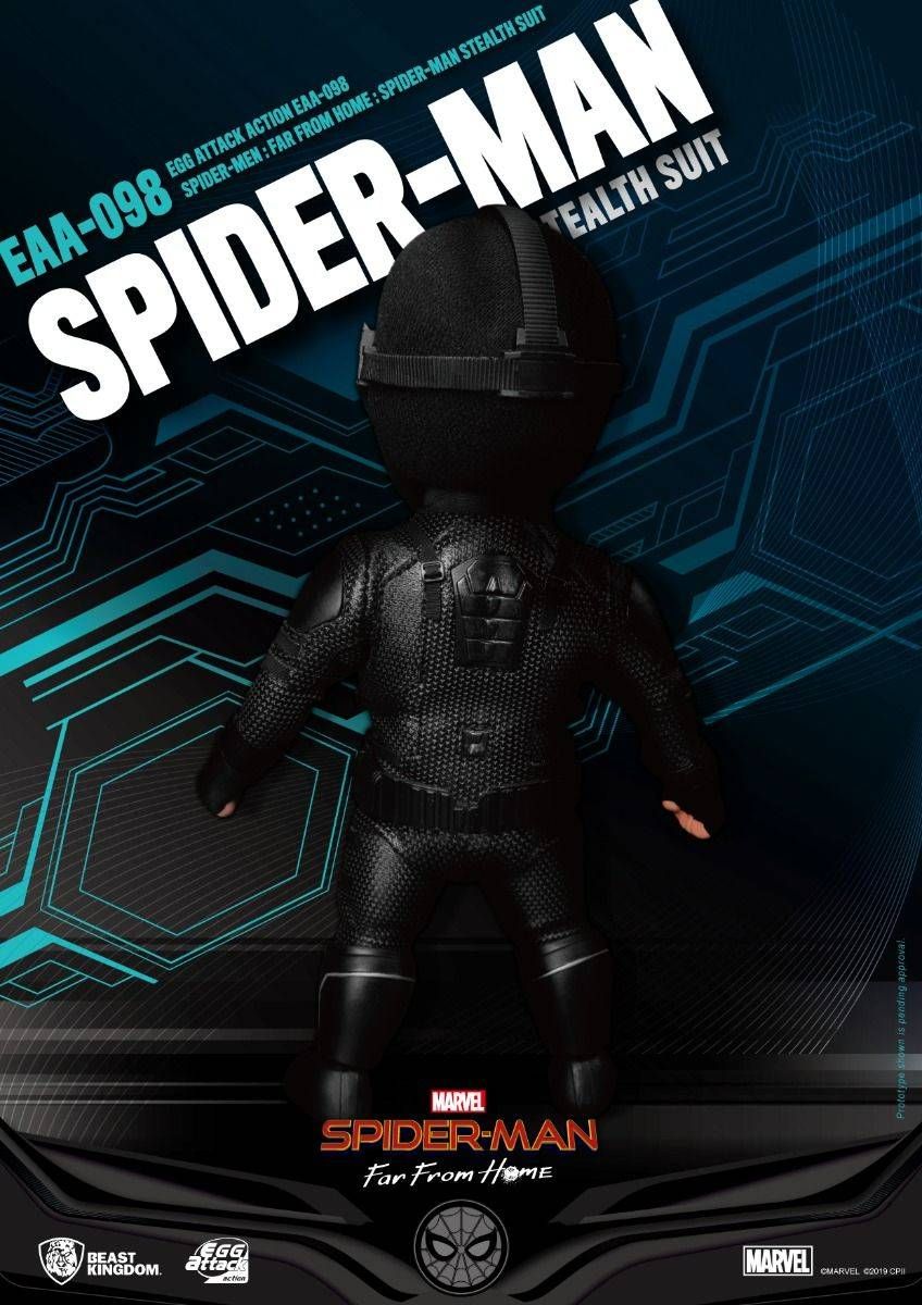 MARVEL - Spider Man Stealth Suit Action Figure - Egg Attack