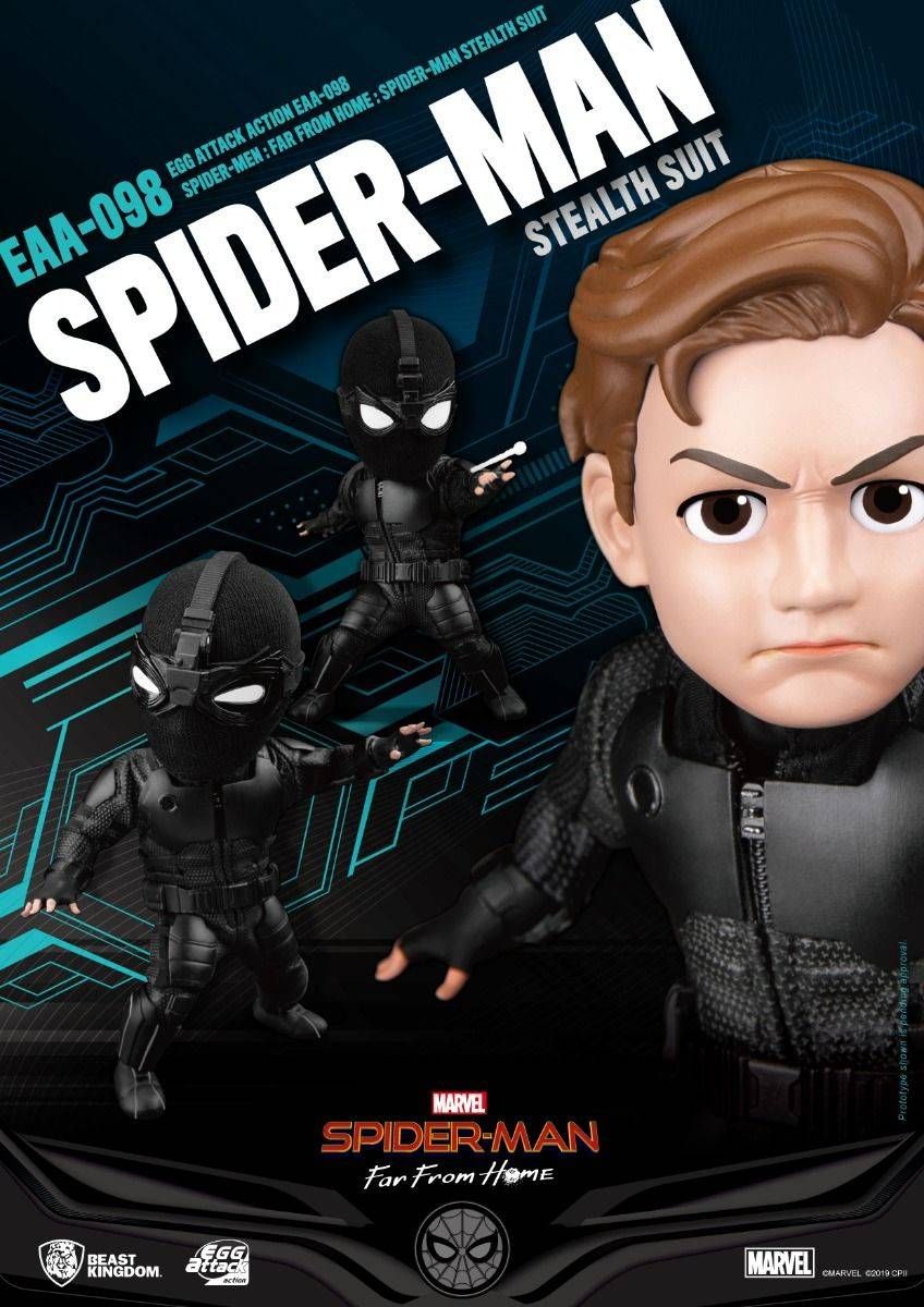 MARVEL - Spider Man Stealth Suit Action Figure - Egg Attack
