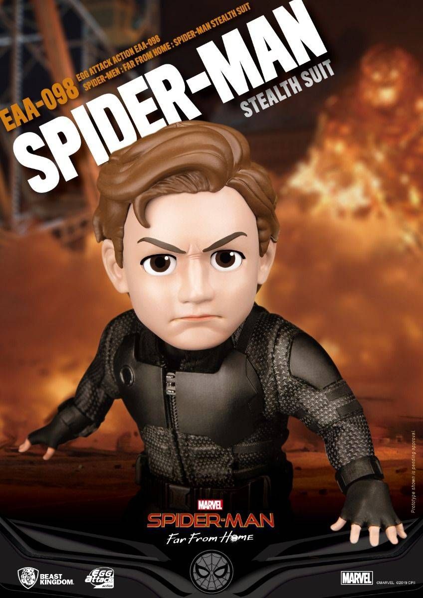 MARVEL - Spider Man Stealth Suit Action Figure - Egg Attack