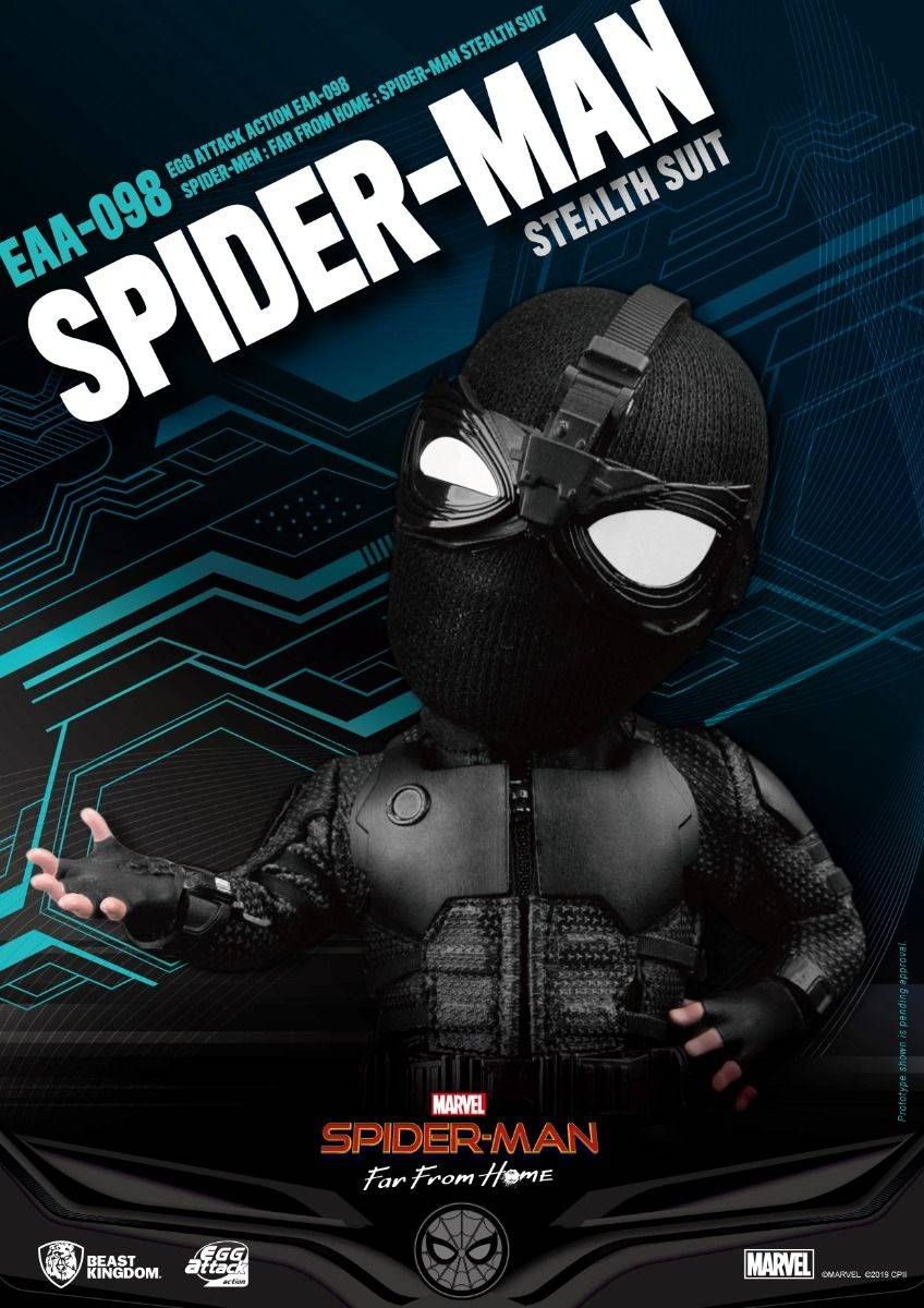 MARVEL - Spider Man Stealth Suit Action Figure - Egg Attack