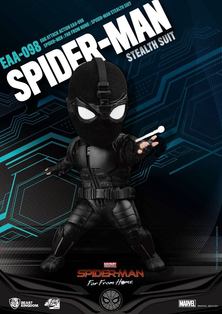 MARVEL - Spider Man Stealth Suit Action Figure - Egg Attack